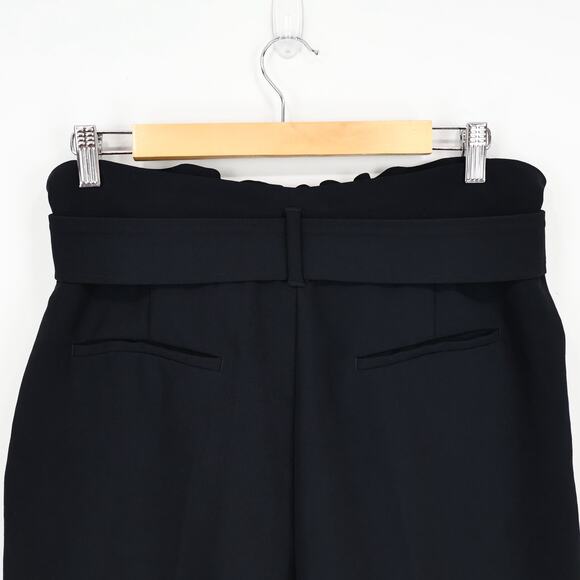 Wilfred Aritzia High Rise Paperbag Belted Tie Trouser Dress Short Black Size 14 - Picture 4 of 6
